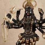 Brass Large Kali Mata Sculpture | 33" Amavasya Sky Black Edition | 35kg Sacred Masterpiece | Temple Grade Art | Jaipurio